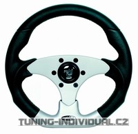 Sportovn� volant Raid Tosa Race 320mm �ern�, st��brn�