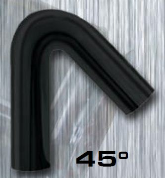 Hlin�kov� trubka s�n�, �ern�, pr�m�r 70 mm, zahnut� 45�