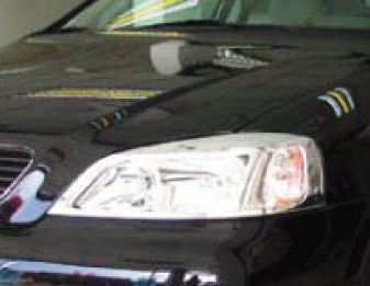 R�me�ky p�edn�ch sv�tel pro Opel Astra 4D, rok v�roby 1999-2004, chrom