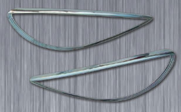 R�me�ky p�edn�ch sv�tel pro Peugeot 206, chrom