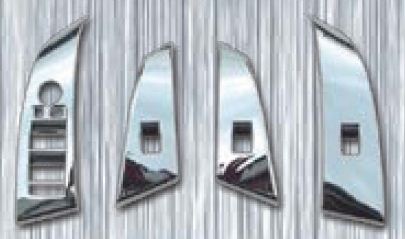 Kryty ovl�d�n� tla��tek pro stahov�n� oken pro BMW serie 5 E60, chrom