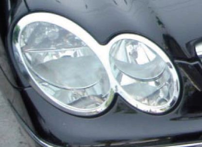 R�me�ky p�edn�ch sv�tel pro Mercedes Benz CLK W 209, rok v�roby od 2003, chrom