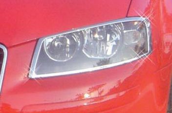 R�me�ky p�edn�ch sv�tel pro Audi A3, rok v�roby 2003-2006, chrom