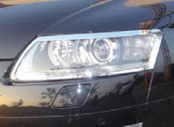 R�me�ky p�edn�ch sv�tel pro Audi A6, rok v�roby od 2004, chrom