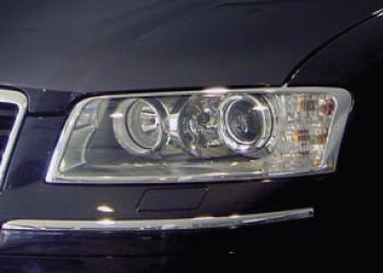 R�me�ky p�edn�ch sv�tel pro Audi A8, rok v�roby od 2004, chrom