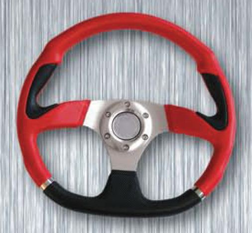 Sportovn� volant Montana Racing, �erveno-�ern�, pr�m�r 350 mm