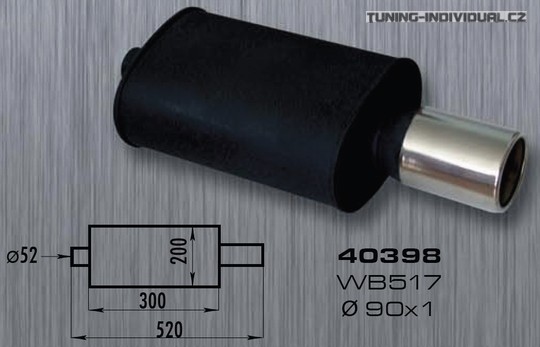 Ocelov� v�fuk WM Sport s nerez koncovkou