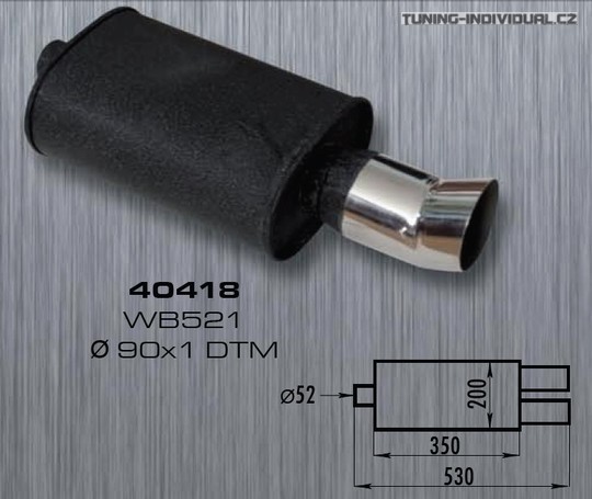 Ocelov� v�fuk WM Sport s nerez koncovkou DTM