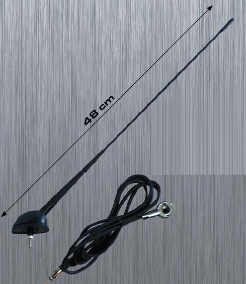 Ant�na do auta, d�lka 48 cm, d�lka kabelu 200 cm