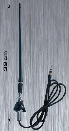 Ant�na do auta, d�lka 39 cm, d�lka kabelu 150 cm
