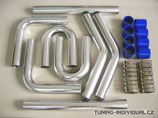 Univerz�ln� set hadic a trubek pro Intercooler - 57mm - modr�