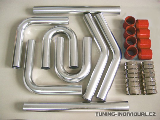 Univerz�ln� set hadic a trubek pro Intercooler - 57mm - �erven�