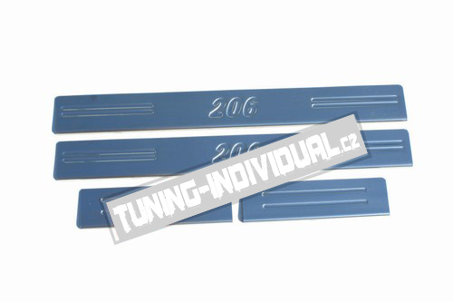 Peugeot 206 2D - nerez chrom prahov� li�ty OMSA LINE