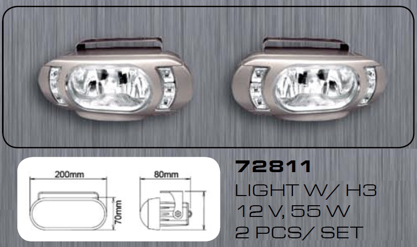 P��davn� halogenov� sv�tlo 12V 55W W/H3, sada 2 kusy