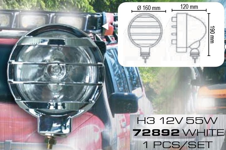 P��davn� halogenov� sv�tlo H3 12V 55W b�l�, 1 kus
