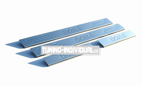 VW Bora - nerez chrom prahov� li�ty OMSA LINE
