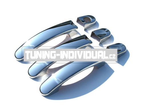 VW Transporter / Caravelle T5 3D - nerez chrom kryty klik OMSA