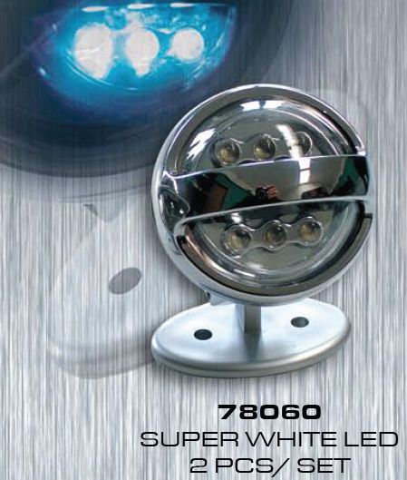 Super b�l� LED lampa, sada 2 kus�