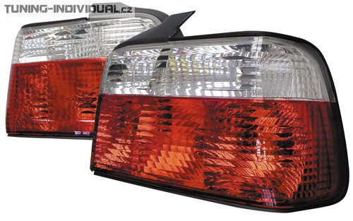 Zadn� lampy BMW E36 �ir� krystalick� �erveno b�l� (Coupe/Cabrio)