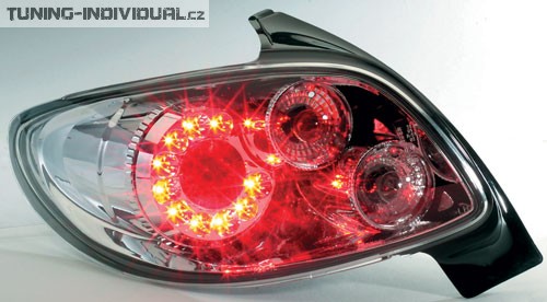 Zadn� lampy �ir� LED Peugeot 206, cena za sadu. (NE pro modely CC a SW)