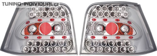 Zadn� lampy s LED technologi� pro VW Golf 4, chromov�, p�r