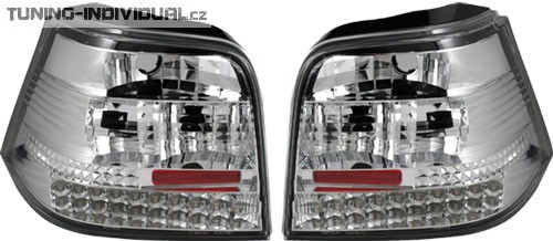 Zadn� lampy s LED technologi� pro VW Golf 4, chromov�, p�r