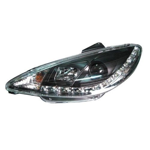 P�edn� �ir� �ern� sv�tlomety Peugeot 206 s parkovac�my sv�tly