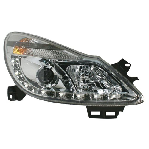 P�edn� �ir� chromov� Opel Corsa D sv�tlomety s parkovac�my sv�tly