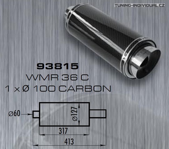 Nerezov� v�fuk WM Sport - Carbon, �ikm� koncovka se silencerem