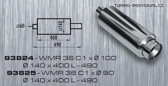 Nerezov� v�fuk WM Sport se silencerem, pr�m�r koncovky 100mm
