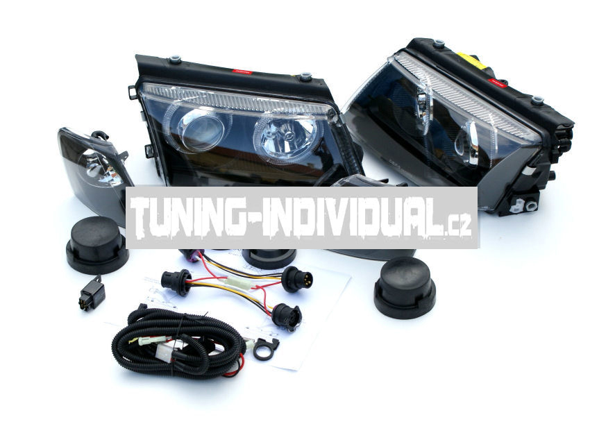 VW Passat B5 97-00 - p�edn� sv�tla Angel Eyes �ERN� - DEPO