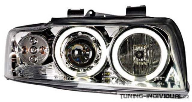 P�edn� sv�tla Angel Eyes na Audi A4 typ 8E, r.v. 01-05, chromov�