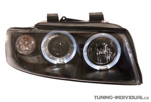 P�edn� sv�tla Angel Eyes na Audi A4 typ 8E, r.v. 01-05, �ern�