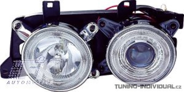 P�edn� sv�tla na BMW 3-er E30 a 5-er E34, chromov� proveden�