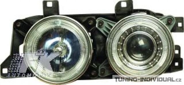 P�edn� sv�tla na BMW 5-er E34, v chromov�m proveden�, p�r