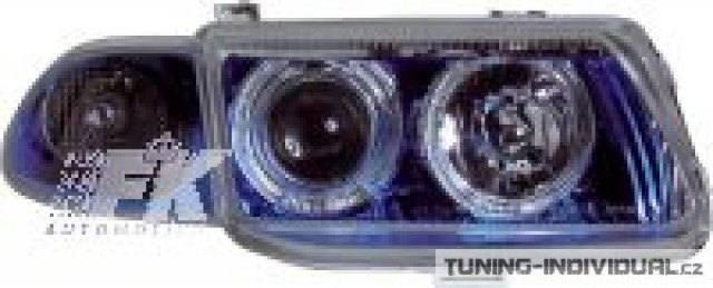 P�edn� sv�tla Angel Eyes na Opel Astra F chromov� modr�, p�r