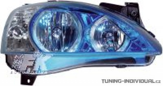 P�edn� sv�tla Angel Eyes na Opel Corsa C modr� chrom, p�r