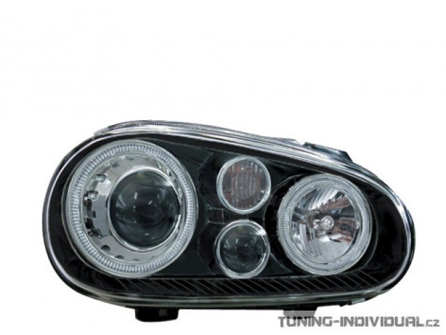 P�edn� sv�tla Angel Eyes VW Golf 4 r.v.98-03 �ern�. Cena za p�r.