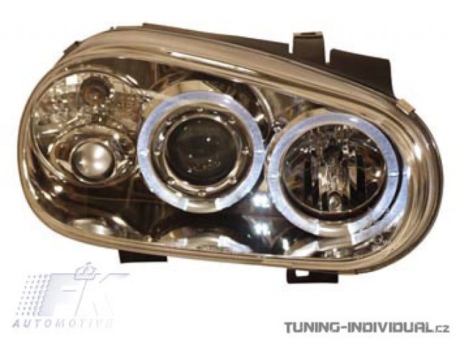 P�edn� sv�tla Angel Eyes VW Golf 4 r.v.98-03 chromov�