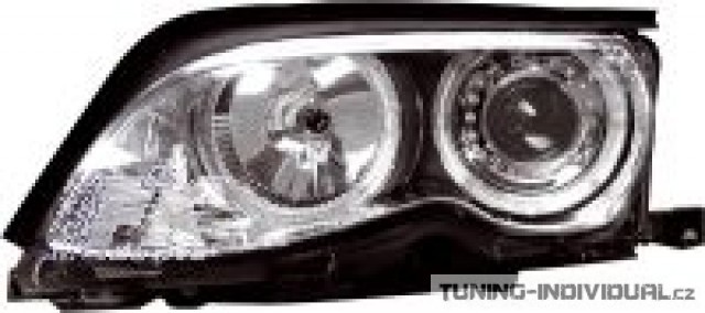 P�edn� sv�tla Angel Eyes s Xenony BMW E46 3-er r.v. 01-03 4dv.
