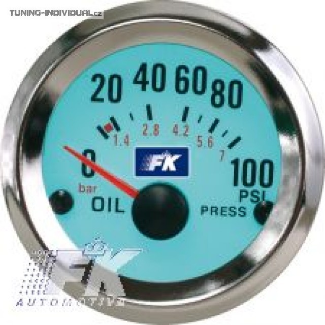 Bud�k na kontrolu tlaku oleje, pr�m�r 52 mm, podsv�cen�