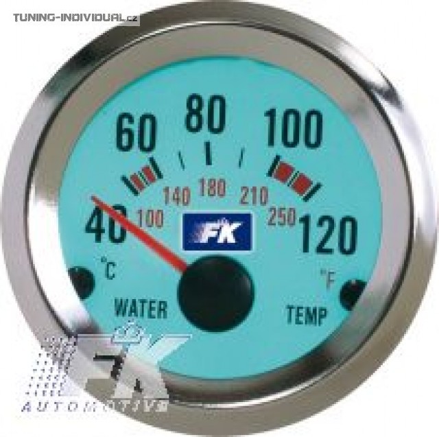 Bud�k na kontrolu teploty vody, pr�m�r 52 mm, podsv�cen�