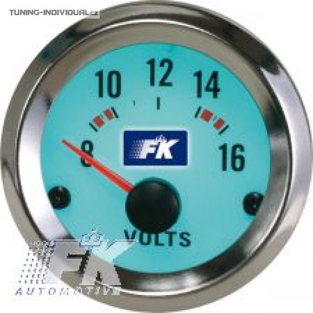 Bud�k voltmetr, pr�m�r 52 mm, podsv�cen�, chromov� proveden�