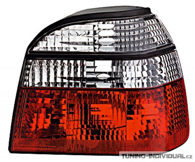 Zadn� sv�tla VW Golf 3 r.v. 91-98 krystalov� b�lo-�erven�, p�r
