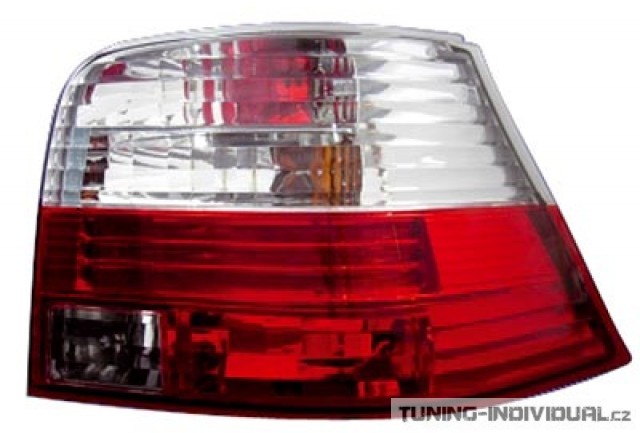 Zadn� sv�tla VW Golf 4 krystalov� b�lo-�erven�. Cena je za p�r.