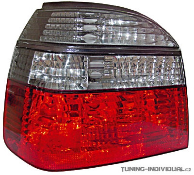 Zadn� sv�tla VW Golf 3 r.v. 91-98 krystalov� tmav� �erven�, p�r
