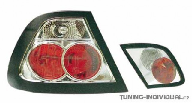 Zadn� sv�tla na BMW 3-er E46 Limousine r.v.98-01, chromov�, p�r