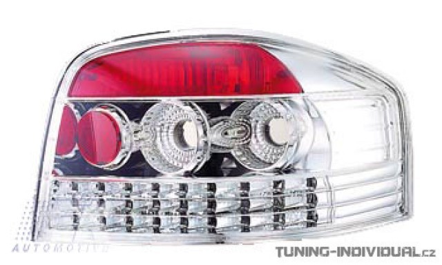 Zadn� LED sv�tla na Audi A3 typ 8P, r.v. 03 -, chromov�, p�r