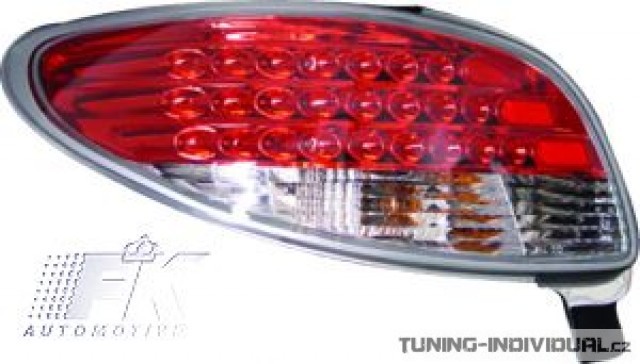 Zadn� sv�tla LED Peugeot 206 (98-04) �erven�. Cena je za p�r.