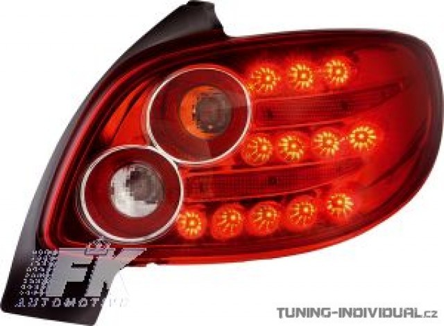 Zadn� sv�tla LED Peugeot 206 CC �erven�. Cena je za p�r.